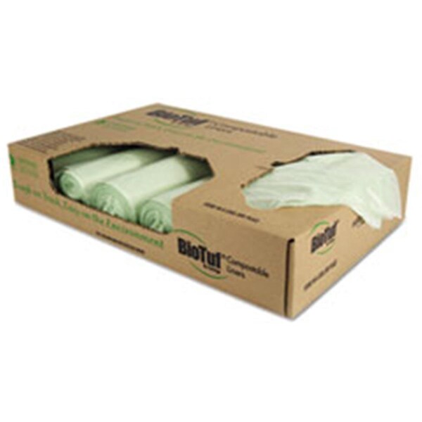 Unisan HER 32 gal 1 Mil Biotuf Compostable Bags, Light Green - 34 x 48 in. - 100 Per Case Y6848YER01 - main